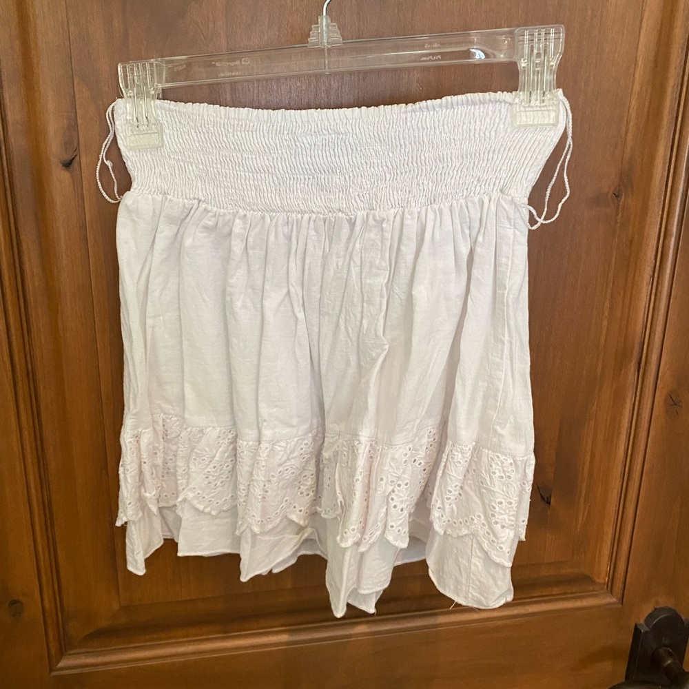 White eyelet skirt